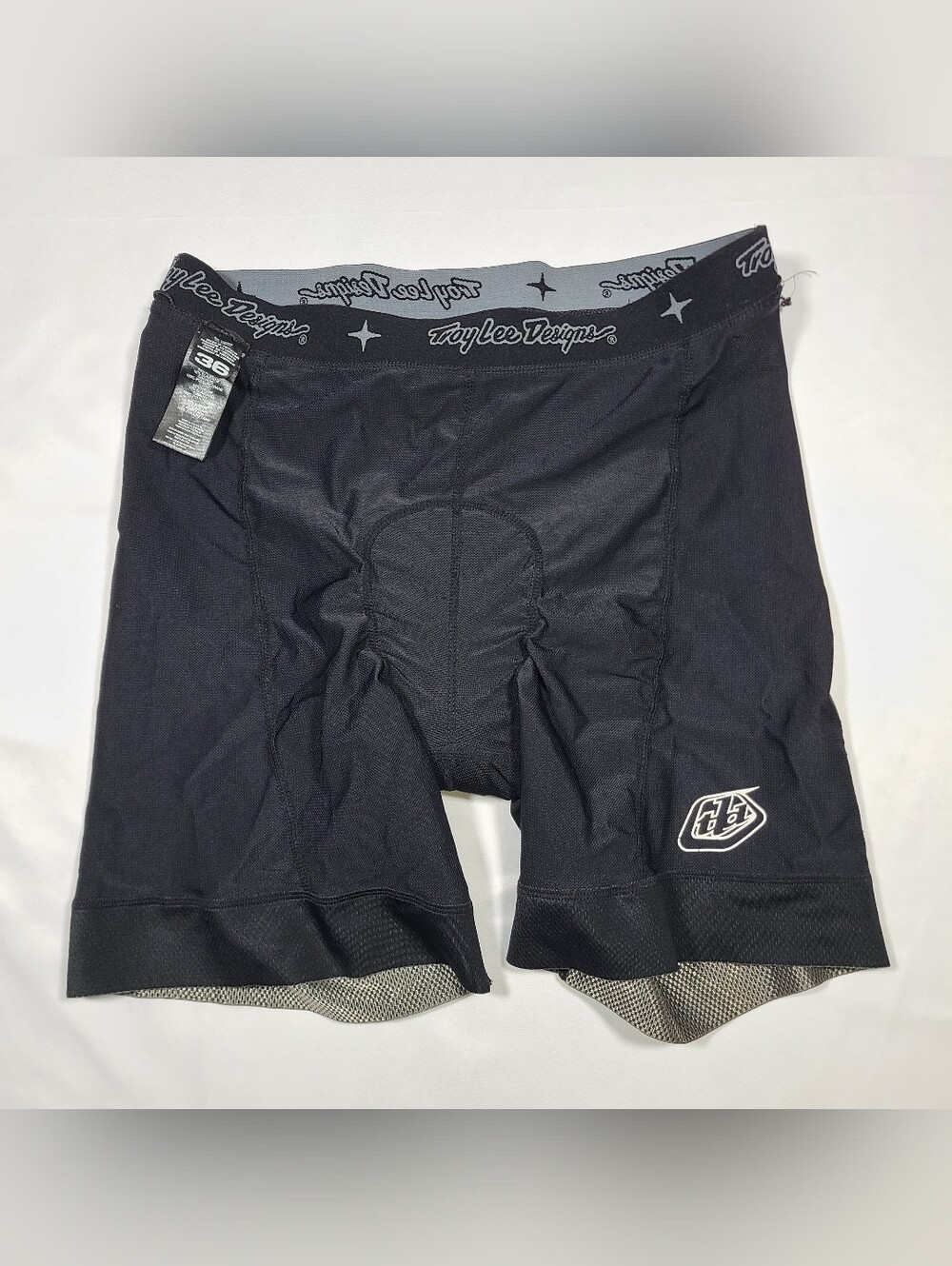 E1 Troy Lee Designs TMF Black Mesh Quality Cycling Comfort Padded Shorts Sz 36